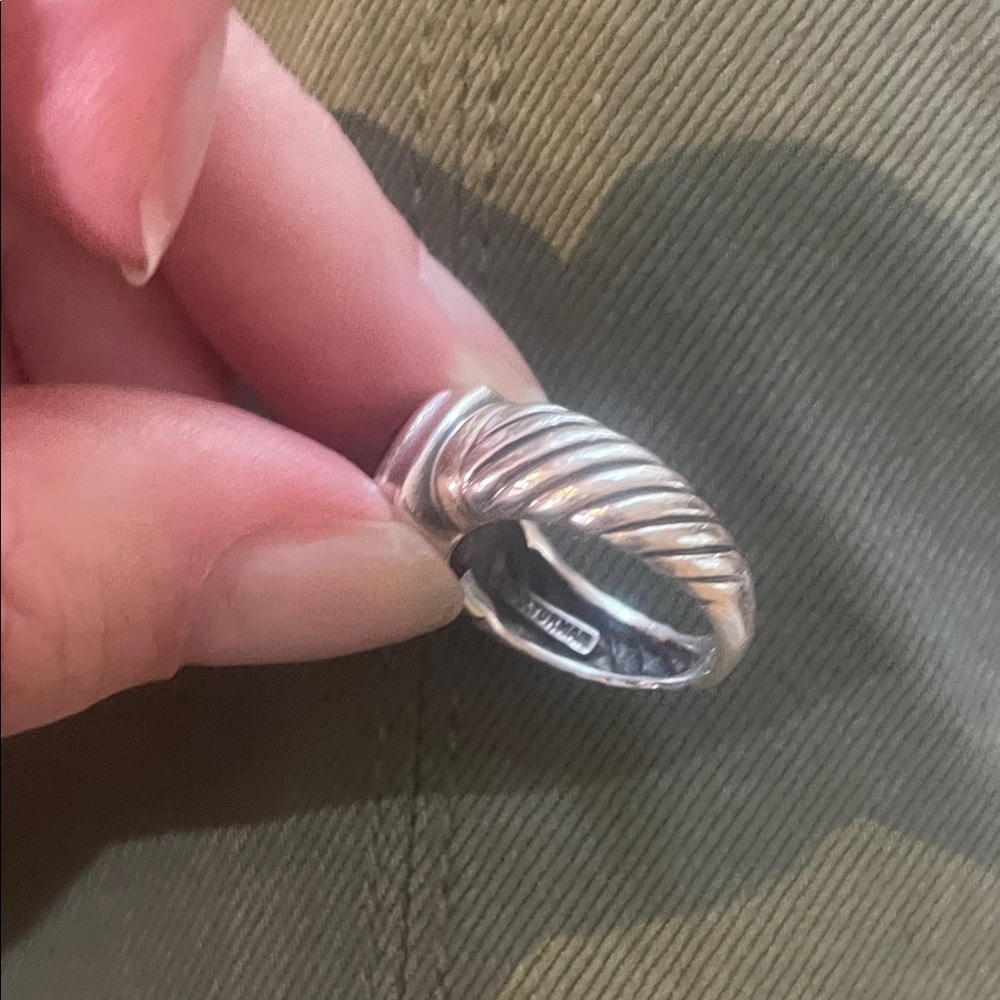Silver Twisted Band Ring